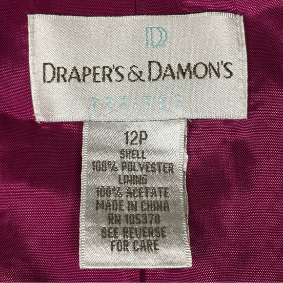 Draper's & Damon's Colorful Fun Embroidery Ribbon Flower Accent Blazer - Sz 12P - Picture 4 of 16